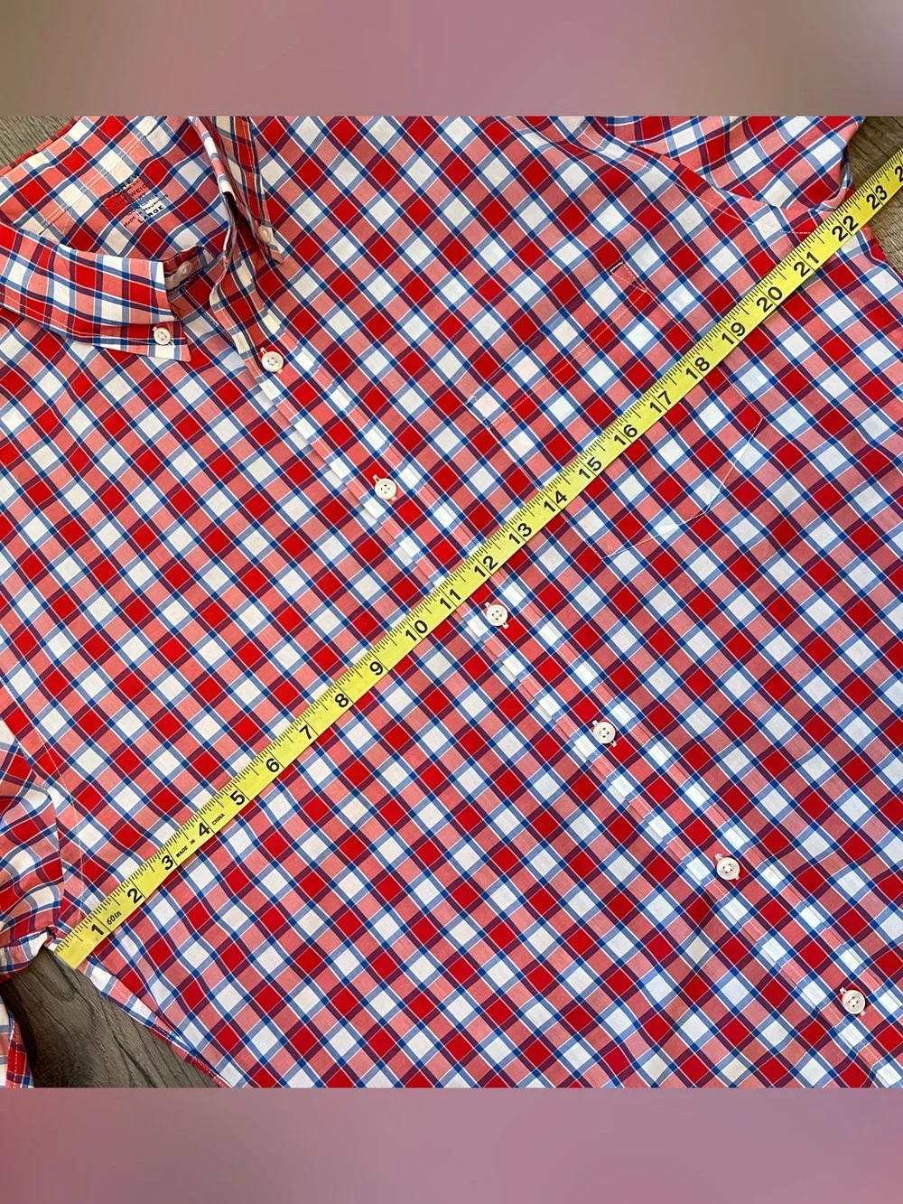 J. Crew Red and Blue Plaid Button-Down Shirt